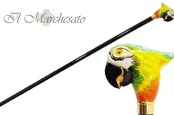A Walking Stick With Parrot Handle