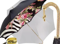 Adorable Umbrella With Double Fabric, Exclusive Floral Design By il Ma