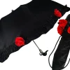 Amazing Frilly Black Folding Umbrella Parasol