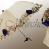 Amazing Frilly Cream Folding Umbrella Parasol