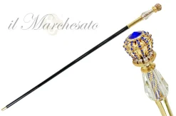 Amazing Walking stick with Blue crystals