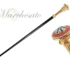 Amazing Walking stick with Red-White-Black crystals