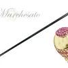 Awesome walking cane with Fucsia crystals