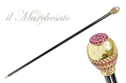 Awesome walking cane with Fucsia crystals