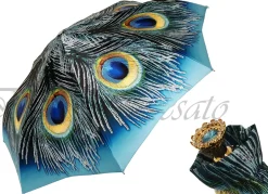 Beautiful Compact Umbrella With Printed Peacock Design