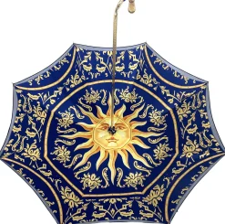Beautiful Double Canopy Umbrella in a Luxurious blue Satin