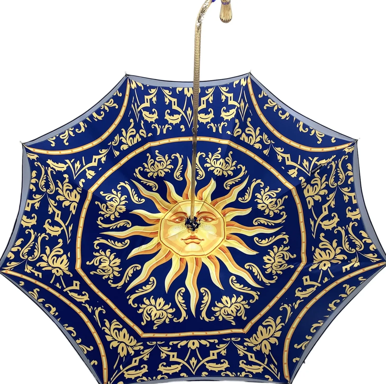 Beautiful Double Canopy Umbrella in a Luxurious blue Satin