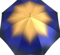 Beautiful Double Canopy Umbrella in a Luxurious blue Satin