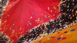 Beautiful Double Canopy Umbrella in a Parti-Coloured Design
