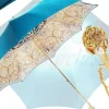 Beautiful Double Canopy Umbrella in a Luxurious Turquoise Colored Poly