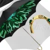 Beautiful Double Canopy Umbrella in a Luxurious Green Colored Polyeste