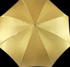Beautiful Double Canopy Umbrella in a Luxurious Golden Satin