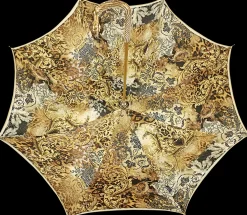 Beautiful Double Canopy Umbrella in a Luxurious Golden Satin