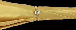 Beautiful Double Canopy Umbrella in a Luxurious Golden Satin