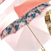 Beautiful Double Canopy Umbrella in a Luxurious Pink Satin