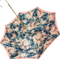 Beautiful Double Canopy Umbrella in a Luxurious Pink Satin
