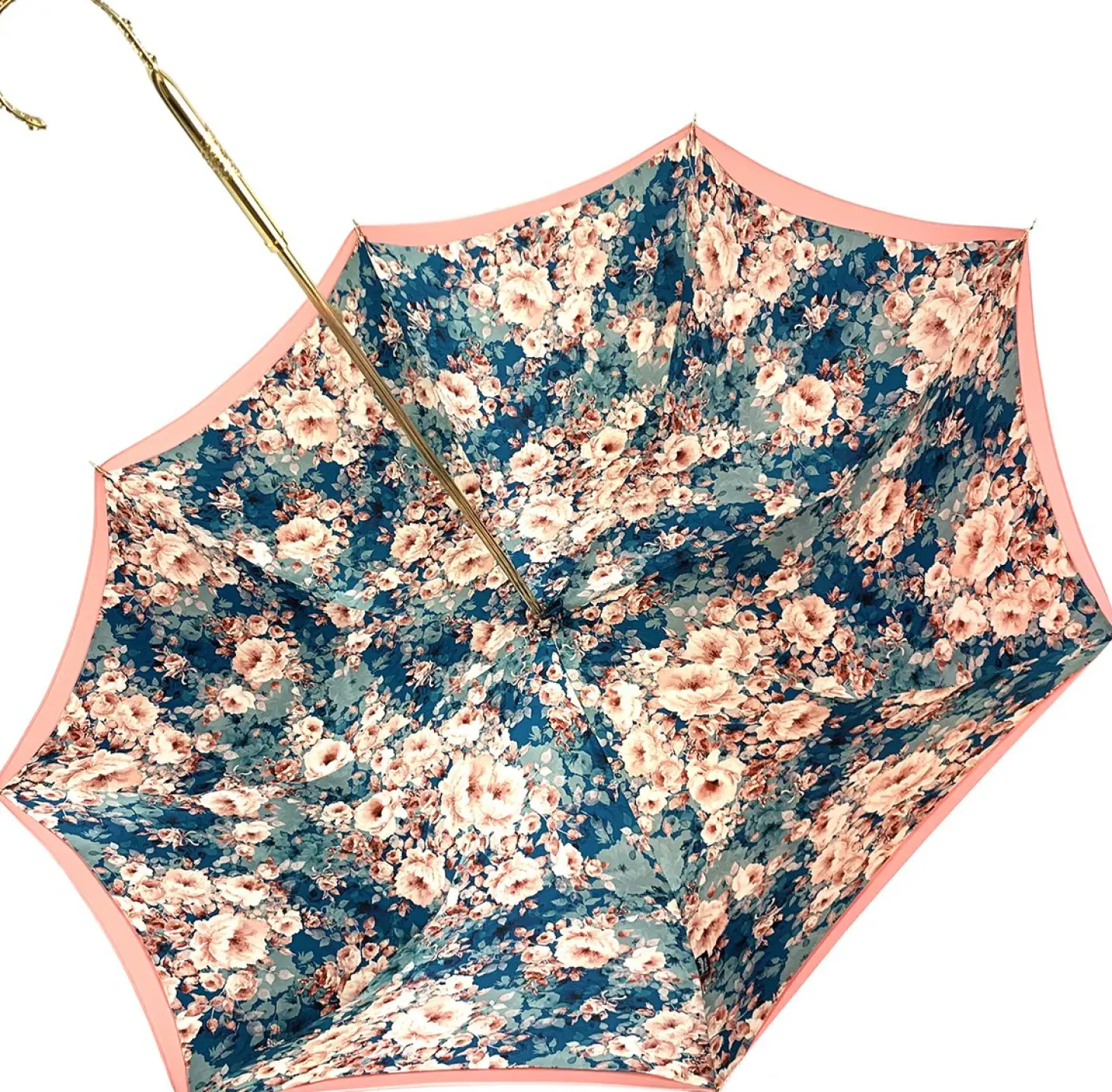 Beautiful Double Canopy Umbrella in a Luxurious Pink Satin