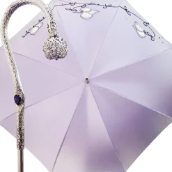Beautiful Double Cloth Lilac Women's Umbrella, Italian style Fashionable umbrella