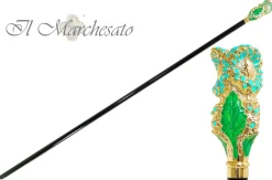Beautiful Enamelled Flower - Walking stick