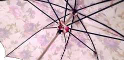 Beautiful Pink Flowered Parasol