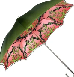 Beautiful Red Women's Umbrella with Printed Peacock Design Hight Quality Luxury Umbrella