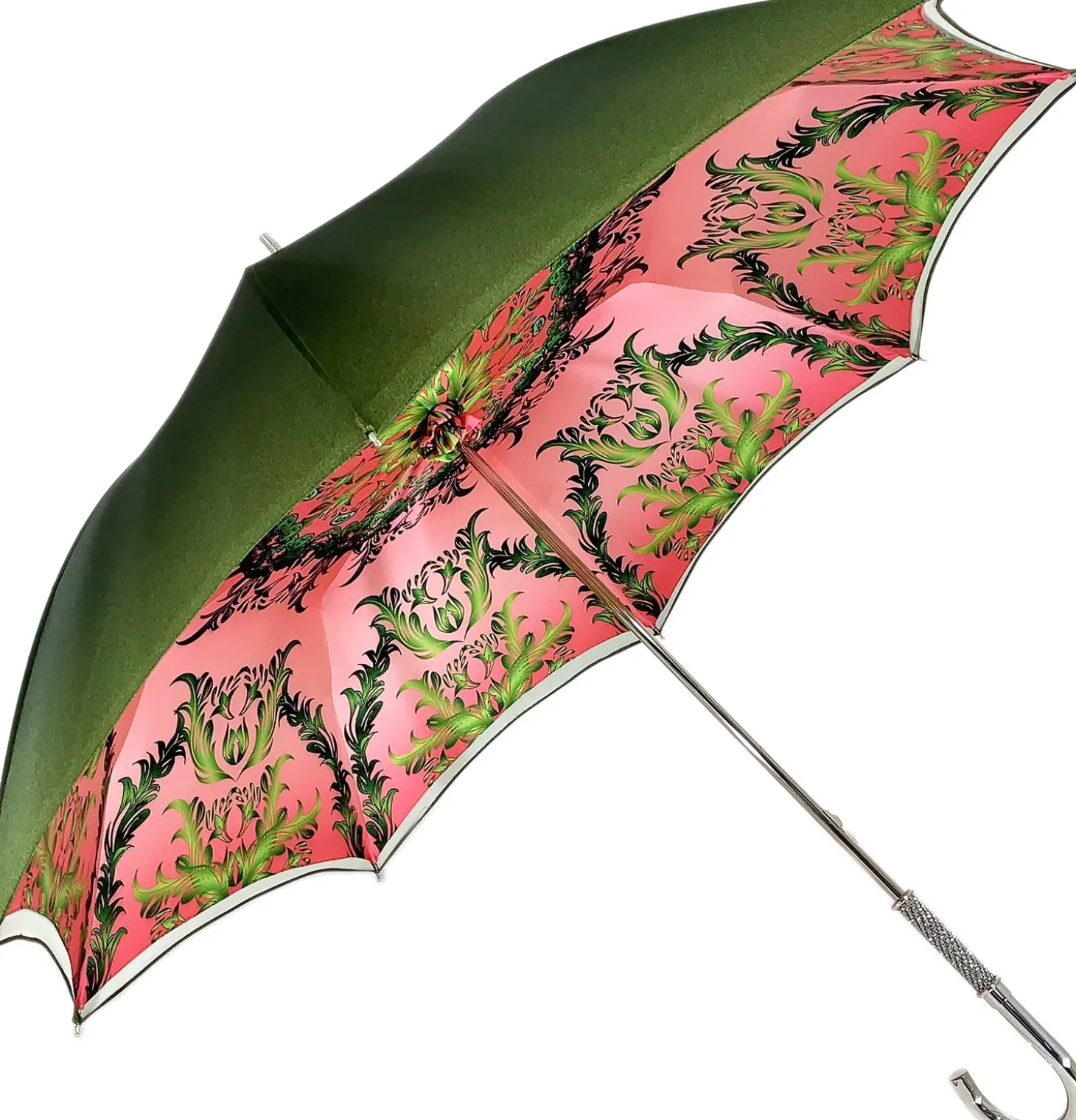 Beautiful Red Women's Umbrella with Printed Peacock Design Hight Quality Luxury Umbrella