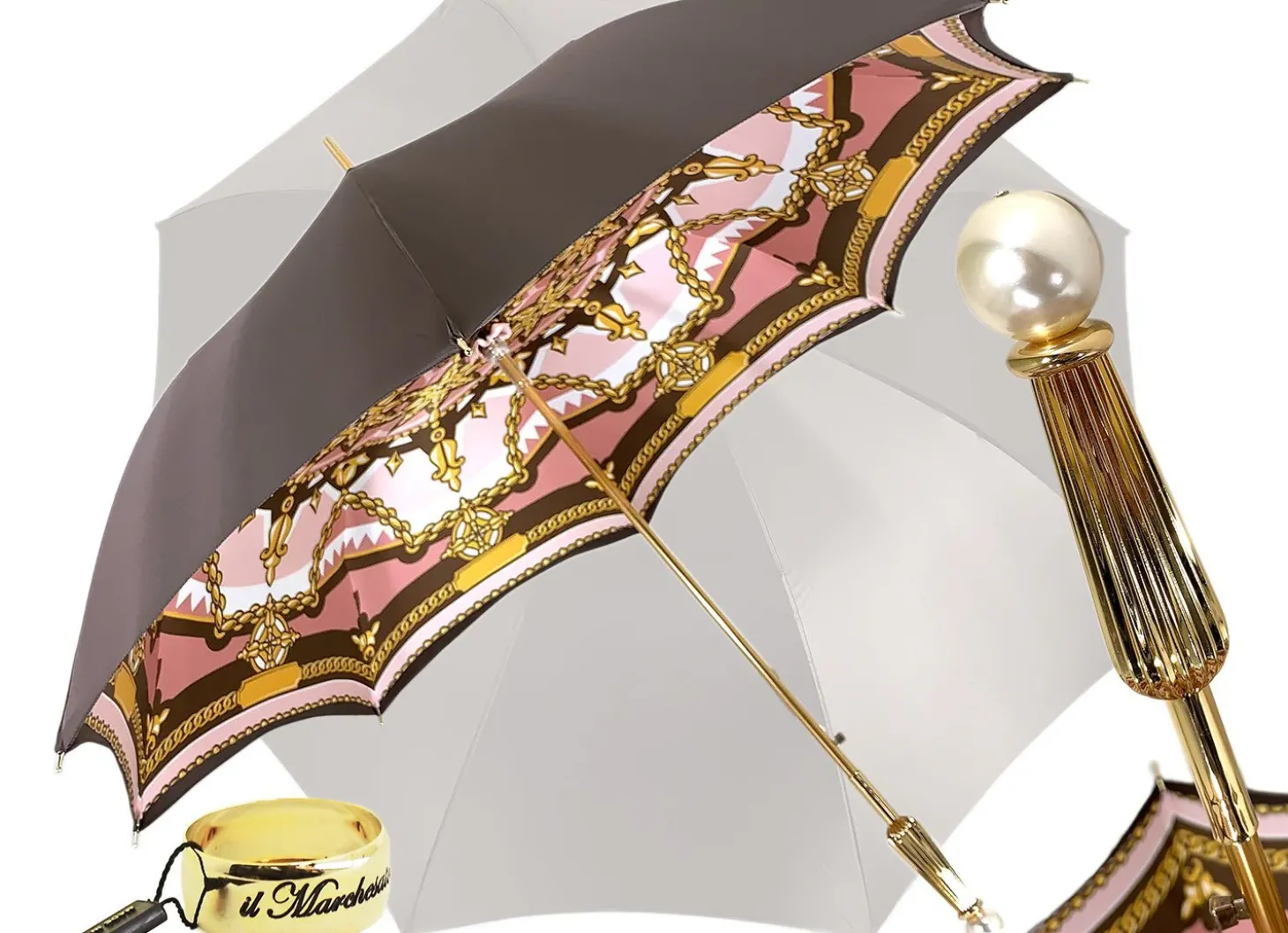 Beautiful Red Women's Umbrella with Printed Peacock Design Hight Quality Luxury Umbrella
