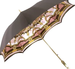 Beautiful Red Women's Umbrella with Printed Peacock Design Hight Quality Luxury Umbrella