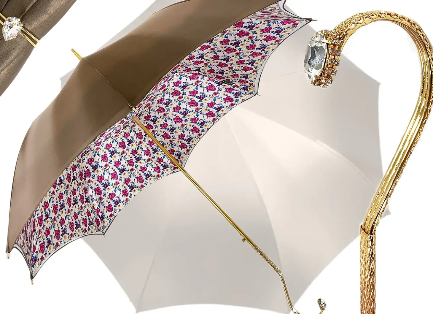 Beautiful Red Women's Umbrella with Printed Peacock Design Hight Quality Luxury Umbrella