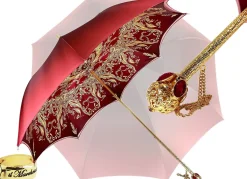 Beautiful Red Women's Umbrella with Printed Peacock Design Hight Quality Luxury Umbrella