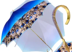 Beautiful Red Women's Umbrella with Printed Peacock Design Hight Quality Luxury Umbrella