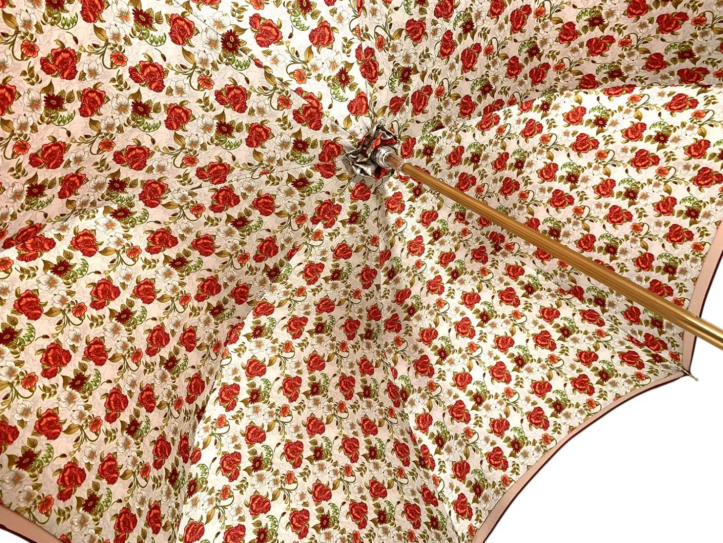 Beautiful Red Women's Umbrella with Printed Peacock Design Hight Quality Luxury Umbrella