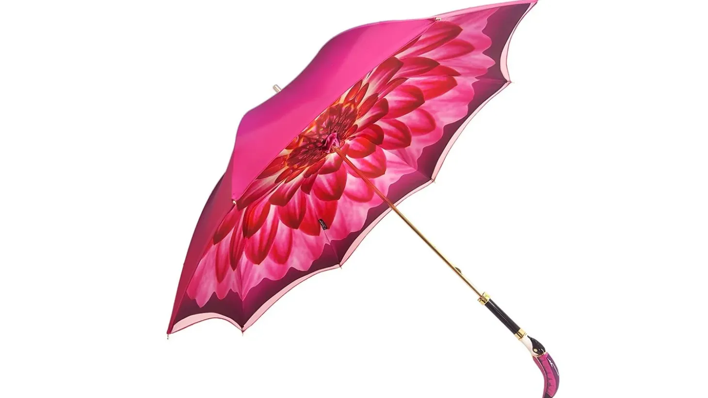 Beautifull Double Canopy Toucan Umbrella in a Luxurious Gradient Fuchsia Fashionable Umbrella