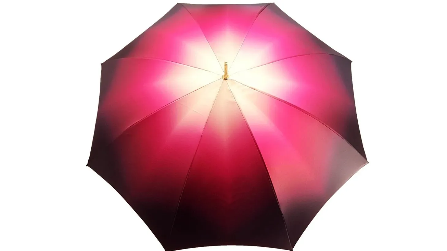 Beautifull Double Canopy Umbrella Finished in a Luxurious Colored Sati