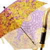 Beautifull Umbrella Features a Lilac & Gold Abstract Leopard Design