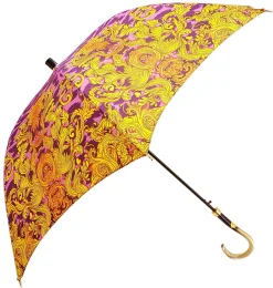 Beautifull Umbrella Features a Lilac & Gold Abstract Leopard Design