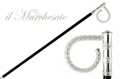Beauty Walking stick with crystals - Silver-plated 925