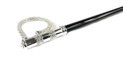 Beauty Walking stick with crystals - Silver-plated 925