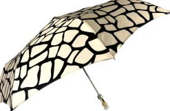 Black & Cream Folding Umbrella