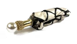 Black & Cream Folding Umbrella