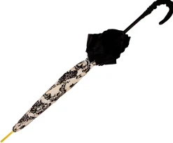 Black & White Ruffle Umbrella Italian Glamour