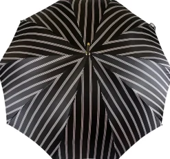 Black And Light Grey Striped Umbrella