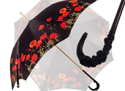 Black and Red - Poppies Umbrella