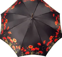 Black and Red - Poppies Umbrella