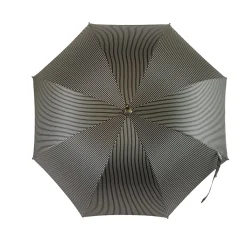 Black&White umbrella with Malacca Wood hand-curved