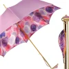 Blushing Elegance: Pink Umbrella with Delicate Floral Accents