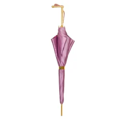 Blushing Elegance: Pink Umbrella with Delicate Floral Accents