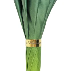 Bright gradient green with floral design