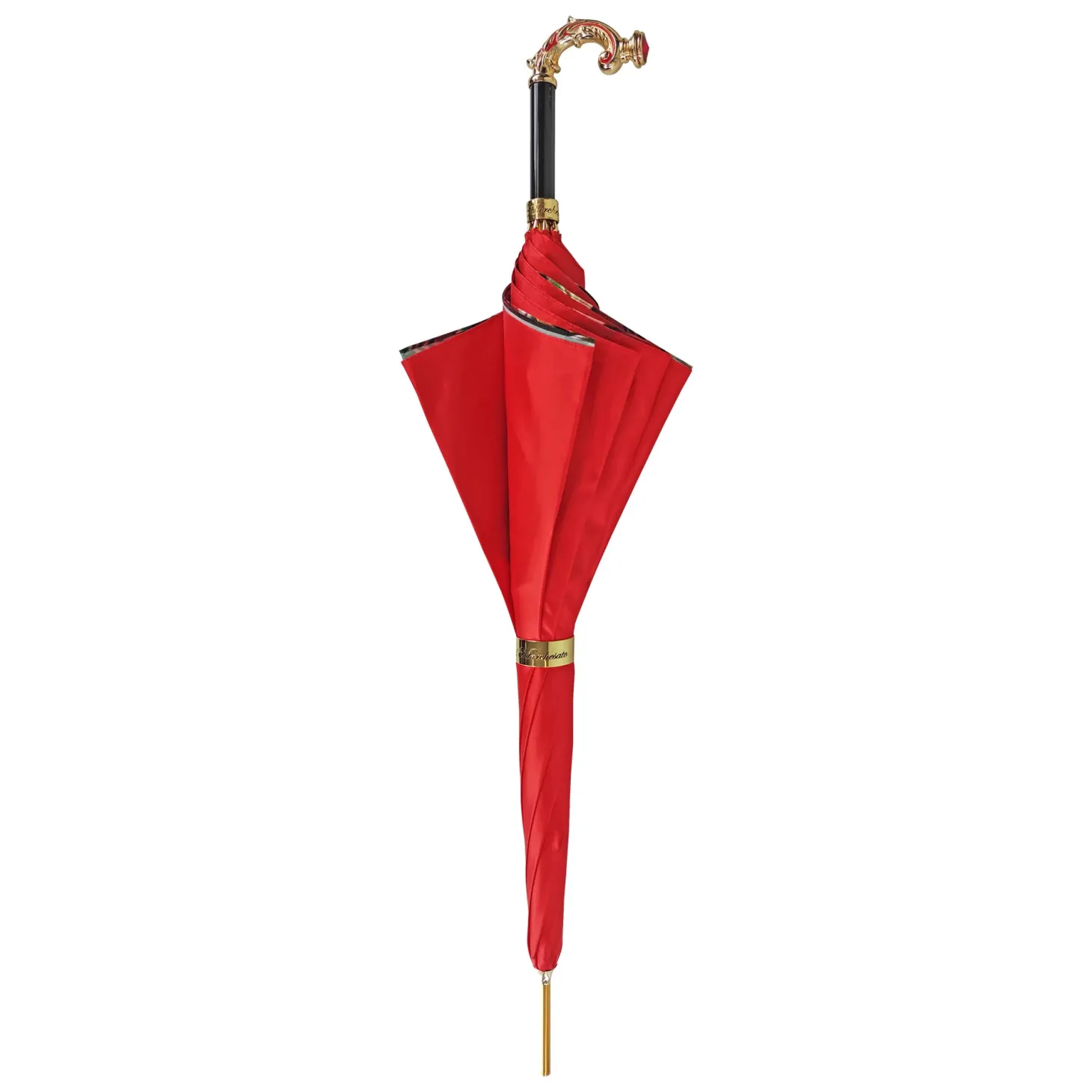 Bright red umbrella