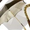 Brown Umbrella With Rhombus Pattern Inside